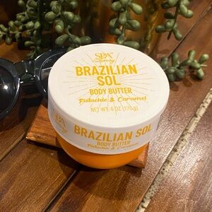 Brazilian Sol Body Butter by Spa Luxury - Pistachio & Caramel. New/Sealed. 6 oz.